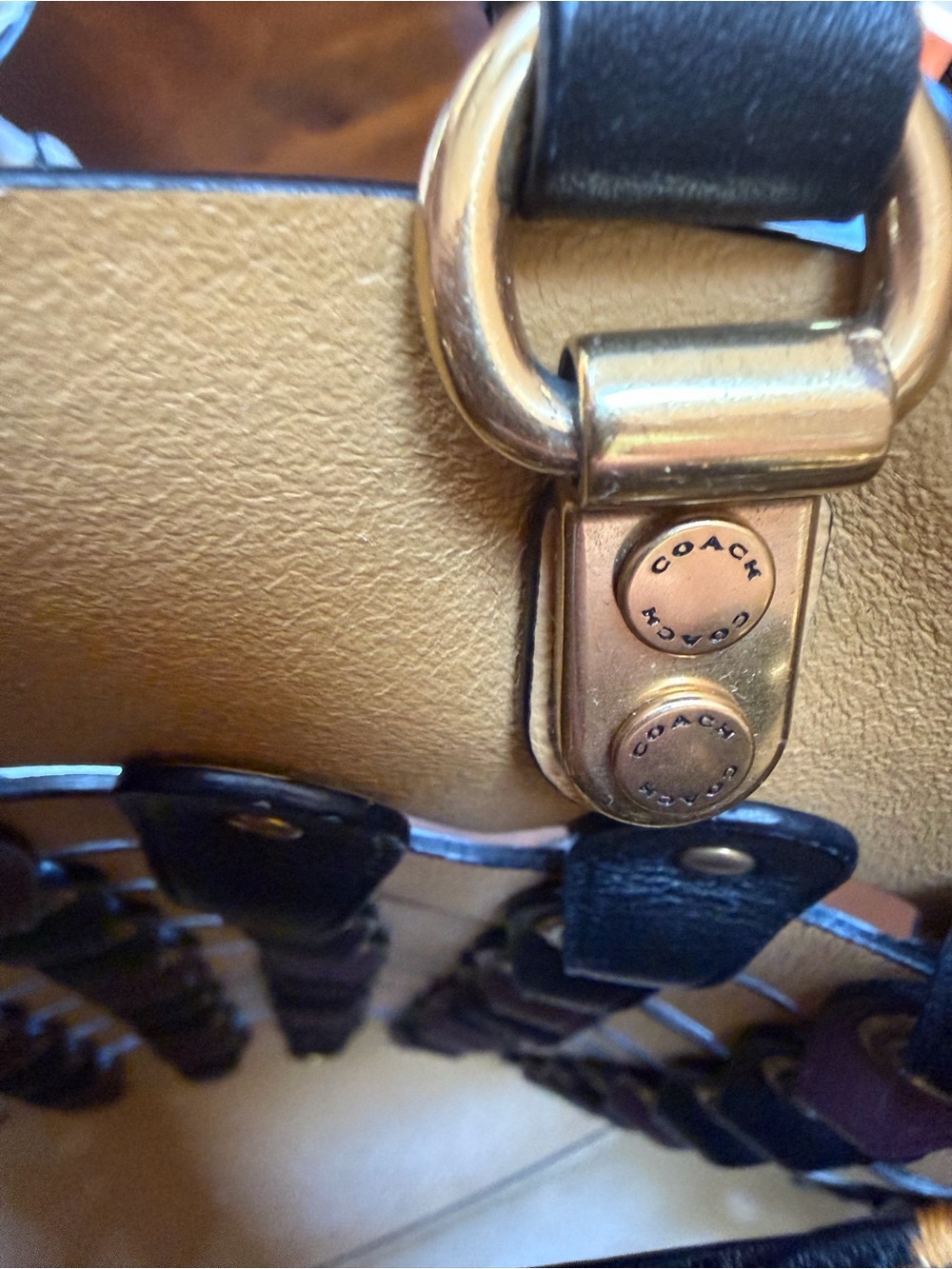 Coach Rare 1941 Leather ROGUE Chain Link Tote - Picture 5 of 13